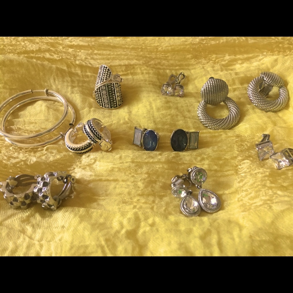 Clip on earrings  8 pairs!